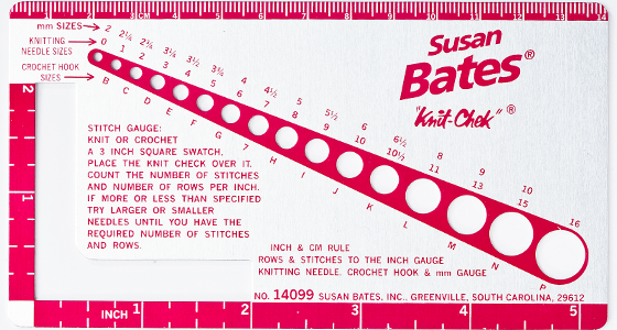 susan bates knit check gauge Default Title - Knot Another Hat