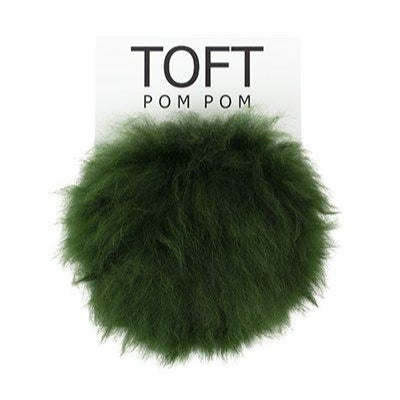 toft alpaca pom poms green - Knot Another Hat