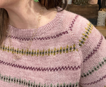 shop sample: ingrid striped colorwork handknit sweater