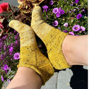 ankle-height handknit socks