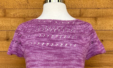 closeup image of the fabric of a handknit top