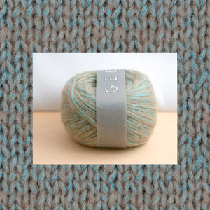 closeup image of the yarn and knit fabric