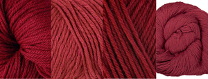closeup of red yarns