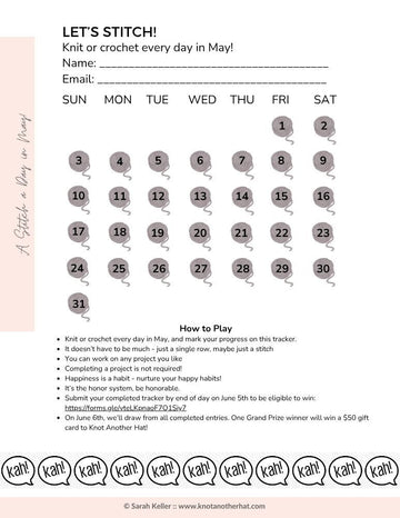 Knit or crochet every day in May!