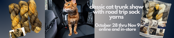 classic cat trunk show with road trip yarns