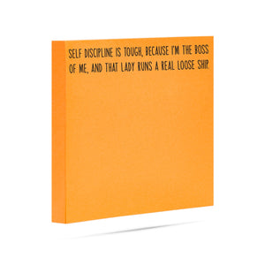 ellembee snarky sticky notes self discipline - Knot Another Hat