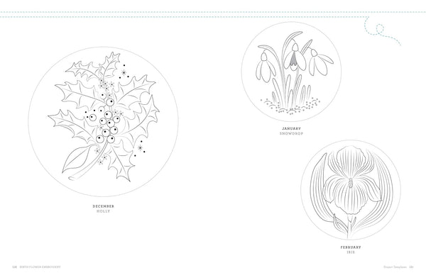 birth flower embroidery - Knot Another Hat