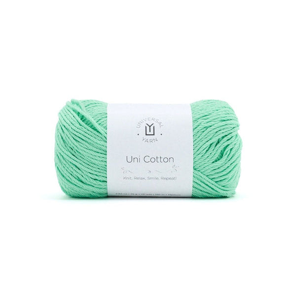 universal yarn uni cotton 112 matcha - Knot Another Hat