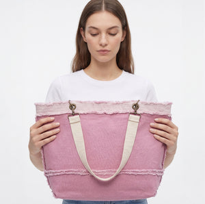 washed denim tote - Knot Another Hat