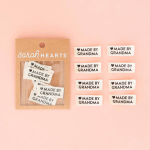 sarah hearts organic cotton project labels made by grandma - Knot Another Hat