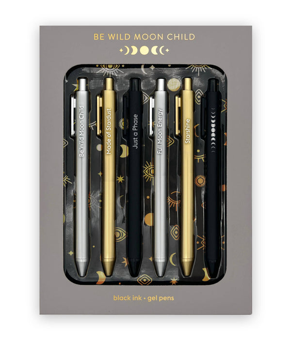 Be Wild Moon Child - Quotable Gel Pen Set  - Knot Another Hat