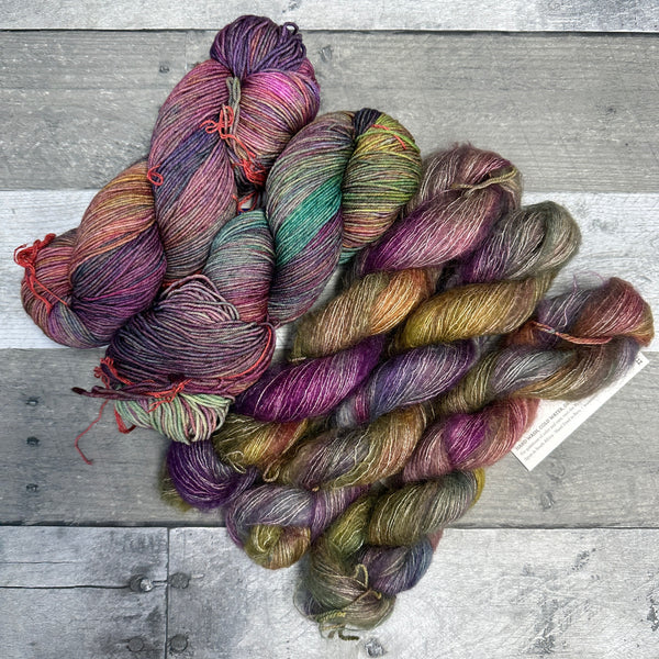 grab-n-go malabrigo september KAL shawl bundles arco iris / arco iris - Knot Another Hat