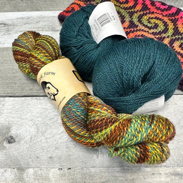 grab-n-go swirly cowl bundles malachite/flashpoint - Knot Another Hat