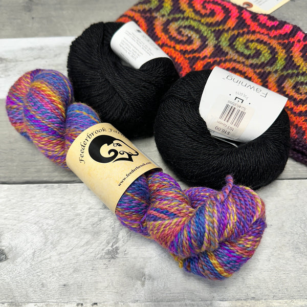 grab-n-go swirly cowl bundles raven/symbiosis - Knot Another Hat