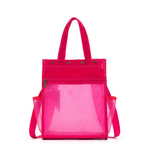 della q tall maker's mesh tote vivid rose - Knot Another Hat