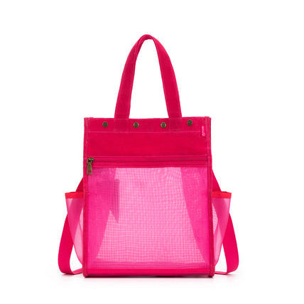 della q tall maker's mesh tote vivid rose - Knot Another Hat