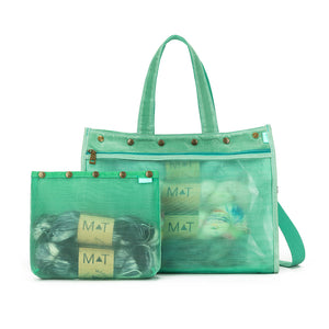 della q maker's mesh tote jade - Knot Another Hat