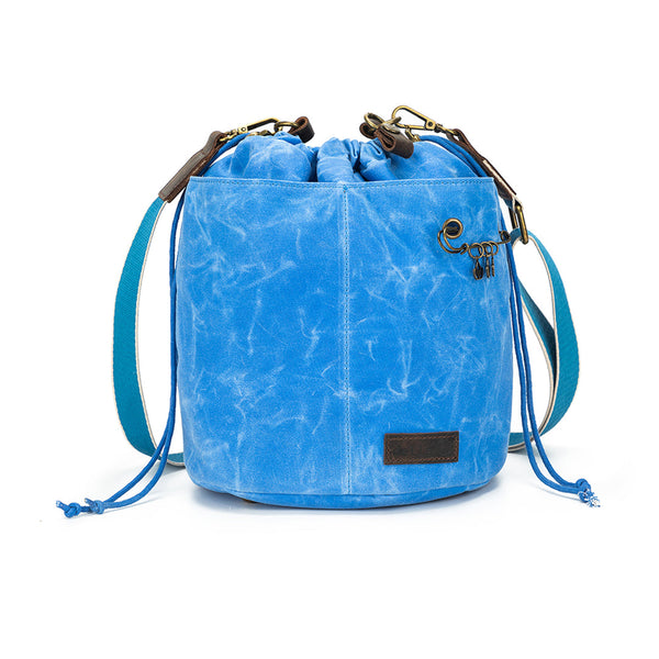 della q maker's canvas bucket bag azure - Knot Another Hat
