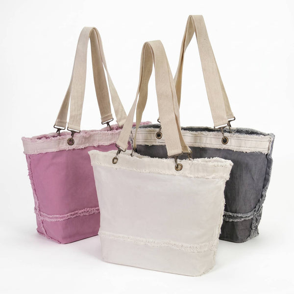 washed denim tote - Knot Another Hat