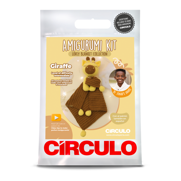 circulo amigurumi lovey blanket kit 02 giraffe - Knot Another Hat