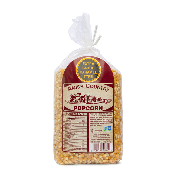 amish country popcorn 2 lb bag extra large caramel type - Knot Another Hat
