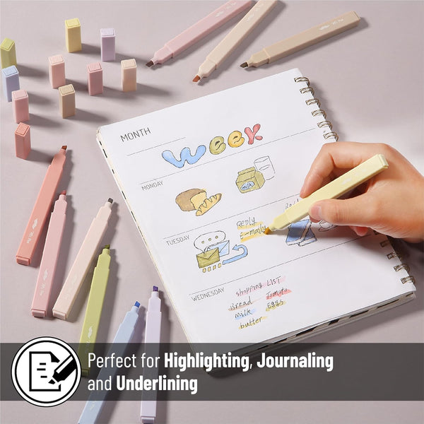 10-pack aesthetic highlighters, no bleed
