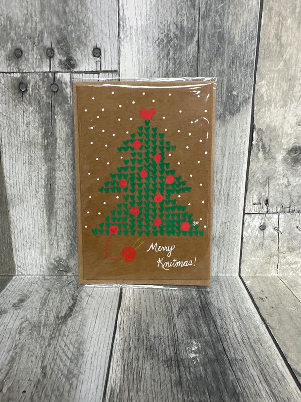 hand-painted holiday cards by jennifer heredia merry knitmas - Knot Another Hat