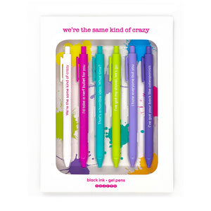 Same Kind of Crazy - Quotable Gel Pen Set  - Knot Another Hat