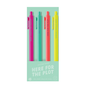 jotter pens - 4 pack here for the plot - Knot Another Hat