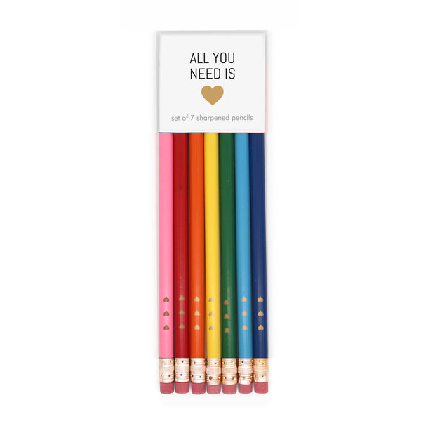 quotable pencil sets all you need is love - Knot Another Hat