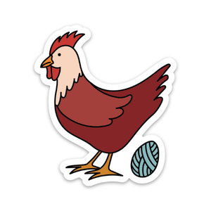 camp stitchwood vinyl stickers yarn chicken - Knot Another Hat