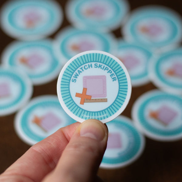 camp stitchwood badge stickers swatch skipper - Knot Another Hat