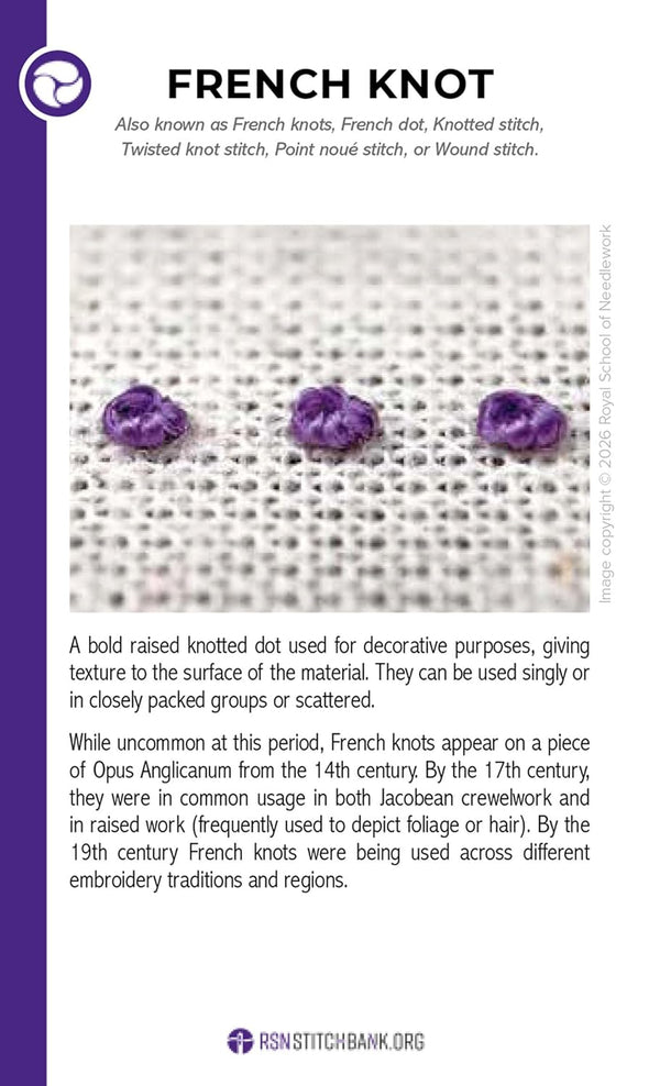 embroidery stitches card deck - Knot Another Hat