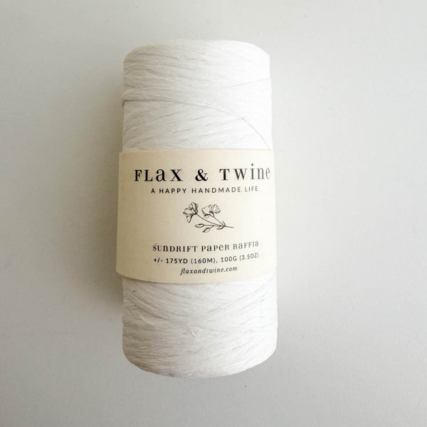 flax & twine sundrift paper raffia salt - Knot Another Hat