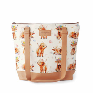 twice sheared sheep mega trinity project bag highland cow - Knot Another Hat