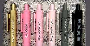 Antisocial Butterfly - Quotable Gel Pen Set  - Knot Another Hat