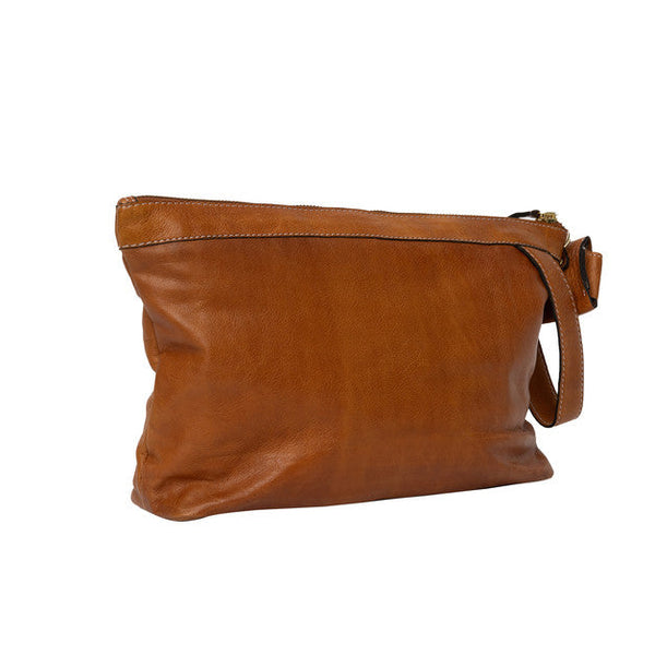 re:designed project 3 large clutch burned tan - Knot Another Hat