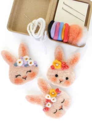 Mini Bunny Felting Craft Kit - Knot Another Hat