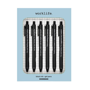 Worklife - Quotable Gel Pen Set  - Knot Another Hat