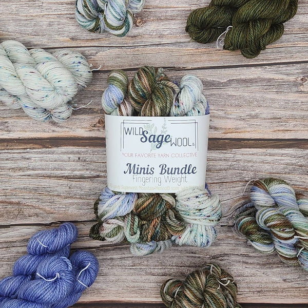wild sage wool fingering mini skein sets