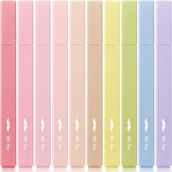10-pack aesthetic highlighters, no bleed