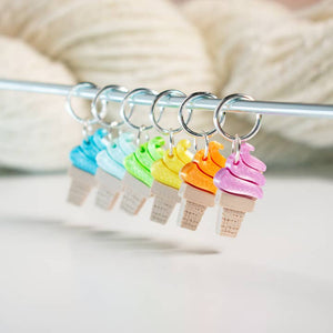 twisty freeze stitch markers - Knot Another Hat