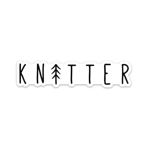 camp stitchwood vinyl stickers tree knitter - Knot Another Hat