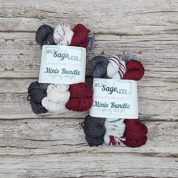 wild sage wool fingering mini skein sets