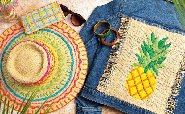 raffia embroidery - Knot Another Hat