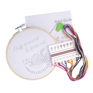 Fluff Around And Find Out Embroidery Kit - Knot Another Hat