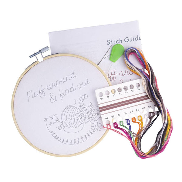 Fluff Around And Find Out Embroidery Kit - Knot Another Hat
