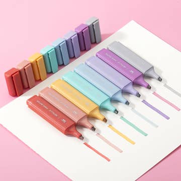 8-pack highlighter set, glitter colors - Knot Another Hat