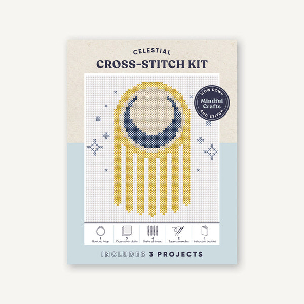 celestial cross-stitch kit  - Knot Another Hat