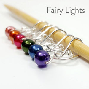 twice sheared sheep infinity fairy lights stitch markers melody ring (up to size US 10.5) - Knot Another Hat